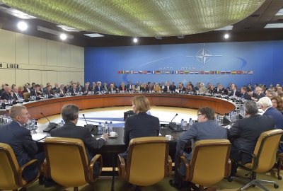 Minister Witold Waszczykowski na spotkaniu ministrów spraw zagranicznych NATO w Bruksel...